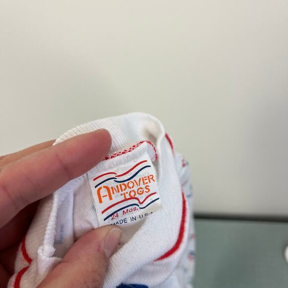 Vintage Andover Togs 80s I Love Daddy Long Sleeve Tee Shirt 24 Months USA - Picture 5 of 8